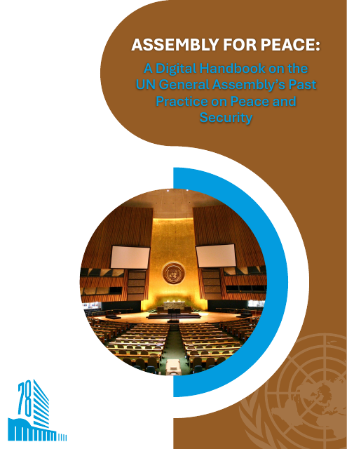 Cover of Assembly for Peace: a digital handbook on the UN General Assembly's past practice on peace and security